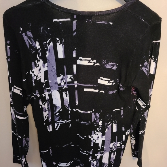 CASA DONNA Floral Design 3/4 Sleeve Sweater Size XL NWT - Picture 3 of 4